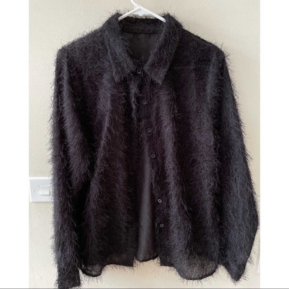 SOLD Fuzzy shirt! Handmade.